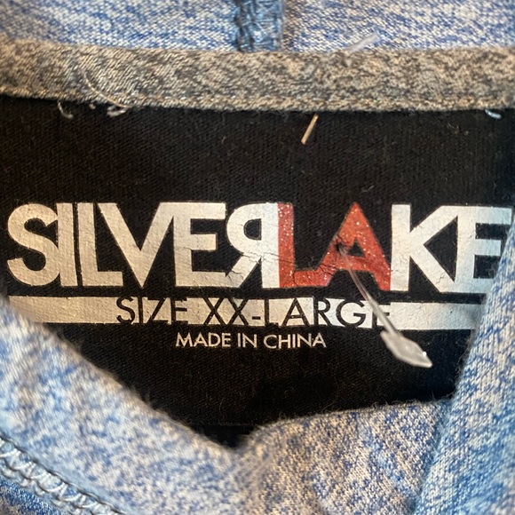 SilverLake lightweight blue summer shirt hoody - Picture 3 of 4